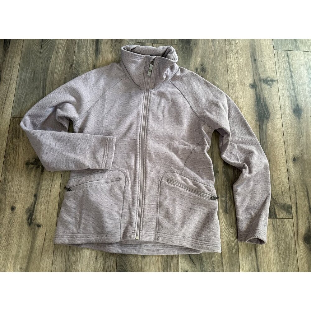 Isis Womens Lavender Full-Zip Fleece Jacket Size M With Zippered Pockets & Embro